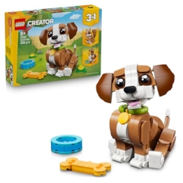 LEGO Creator 3-in-1-Set Niedliche Tiere: Verspielter Welpe - Tierfigur lässt Sich in Eichhörnchen oder Ente verwandeln - Geburtstagsgeschenk für Mädchen und Jungen ab 8 Jahren - 31382 - 1