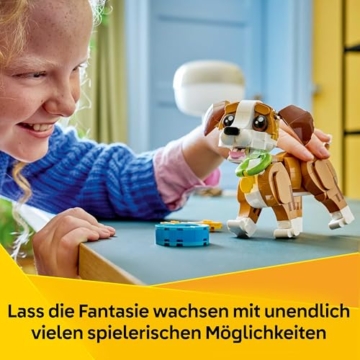 LEGO Creator 3-in-1-Set Niedliche Tiere: Verspielter Welpe - Tierfigur lässt Sich in Eichhörnchen oder Ente verwandeln - Geburtstagsgeschenk für Mädchen und Jungen ab 8 Jahren - 31382 - 7