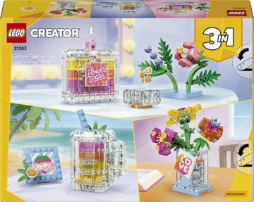 LEGO Creator 3-in-1-Set Parfümflasche mit Blumendeko - Bauspielzeug mit 3 Bauoptionen: Parfümflasche, Blumenvase oder Smoothie - Geschenkidee für Kinder ab 8 Jahren - 31383 - 10