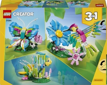 LEGO Creator 3-in-1-Set Wilde Tiere: Bunter Kolibri - Tier Modellbau & Konstruktionsspielzeug - Bauset mit 3 Bauoptionen: Kolibri, Schmetterling oder Fisch - Kreatives Geschenk für Kinder - 31384 - 12
