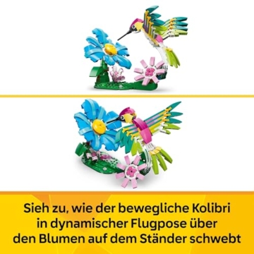 LEGO Creator 3-in-1-Set Wilde Tiere: Bunter Kolibri - Tier Modellbau & Konstruktionsspielzeug - Bauset mit 3 Bauoptionen: Kolibri, Schmetterling oder Fisch - Kreatives Geschenk für Kinder - 31384 - 5