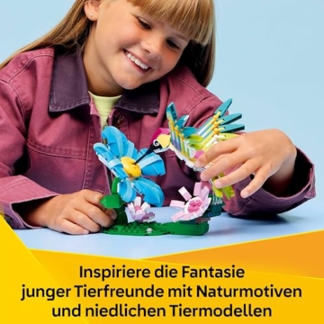 LEGO Creator 3-in-1-Set Wilde Tiere: Bunter Kolibri - Tier Modellbau & Konstruktionsspielzeug - Bauset mit 3 Bauoptionen: Kolibri, Schmetterling oder Fisch - Kreatives Geschenk für Kinder - 31384 - 7