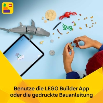 LEGO Creator 3-in-1-Set Wilder Hai mit Schatztruhe - Kreatives Spielzeug & Konstruktionsspielzeug - Meerestiere Bauset mit Hai Figur - Geschenk für Kinder ab 8 Jahren mit 3 Bauoptionen - 31381 - 6