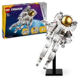 LEGO Creator 3in1 Astronaut im Weltraum Spielzeug, Modellbausatz mit Hund und Raumschiff für Kinder, Kinderzimmer-Deko, kreatives Geschenk für Jungs und Mädchen ab 9 Jahren 31152 - 1