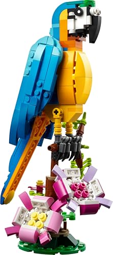 LEGO Creator 3in1 Exotischer Papagei - Konstruktionsspielzeug mit DREI Tierfiguren - Spielzeug mit Papagei, Fisch und Frosch Minifiguren - Kreatives Geschenk für Mädchen und Jungen ab 7 Jahren 31136 - 10
