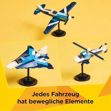 LEGO Creator 3in1 Flieger: Rennflugzeug Spielzeug - Umbaubar in Jet oder Hubschrauber Modell - Fahrzeug Bauset für Jungen und Mädchen ab 7 Jahren - Geschenkidee zum Geburtstag 31160 - 4