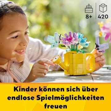 LEGO Creator 3in1 Gießkanne mit Blumen Set, Kinderzimmer-Deko, Baue eine Gießkanne mit Blumenstrauß, Gummistiefel oder 2 Spielzeug-Vögel, kreatives Geschenk für Mädchen und Jungen ab 8 Jahren 31149 - 2