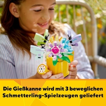 LEGO Creator 3in1 Gießkanne mit Blumen Set, Kinderzimmer-Deko, Baue eine Gießkanne mit Blumenstrauß, Gummistiefel oder 2 Spielzeug-Vögel, kreatives Geschenk für Mädchen und Jungen ab 8 Jahren 31149 - 5