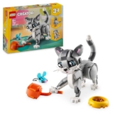 LEGO Creator 3in1 Graue Katze - Tierfigur umbaubar in Taube oder EIN Hund - Kreatives Geburtstagsgeschenk für Mädchen & Jungen ab 8 Jahren - 31163 - 1