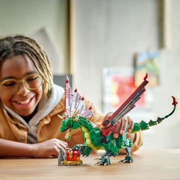 LEGO Creator 3in1 Grüner Drache - Spielzeug - Umbaubar in Spielzeug Seeschlange oder Phönix Figur - Bauspielzeug mit Tieren für Kinder - Geburtstagsgeschenk für Jungen und Mädchen ab 9 Jahren 31161 - 9