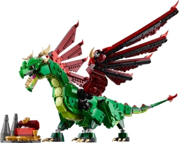 LEGO Creator 3in1 Grüner Drache - Spielzeug - Umbaubar in Spielzeug Seeschlange oder Phönix Figur - Bauspielzeug mit Tieren für Kinder - Geburtstagsgeschenk für Jungen und Mädchen ab 9 Jahren 31161 - 10