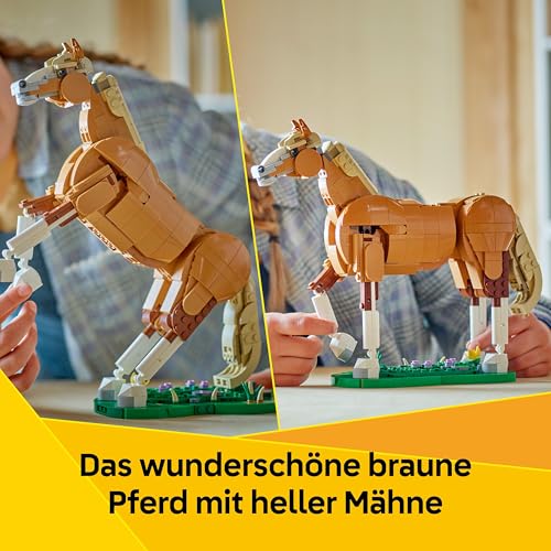 LEGO Creator 3in1 Prächtiges Ross - Pferde Spielzeug - Baue eine Bären- oder Hirschfigur - Geschenk zum Geburtstag für Mädchen und Jungen ab 9 Jahren - 31166 - 3