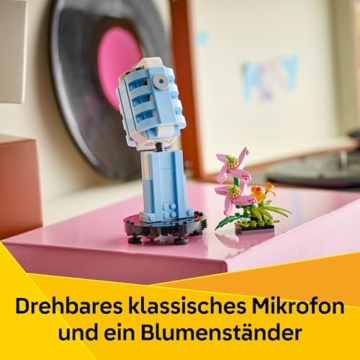 LEGO Creator 3in1 Record Player with Flowers Building Toy - Rebuilds Into a Radio Model or Microphone - Music Toys for 8+ Year Old Girls & Boys - Creative Gift Idea - 31172 - 3