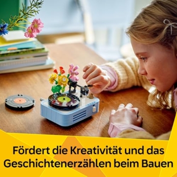 LEGO Creator 3in1 Record Player with Flowers Building Toy - Rebuilds Into a Radio Model or Microphone - Music Toys for 8+ Year Old Girls & Boys - Creative Gift Idea - 31172 - 5