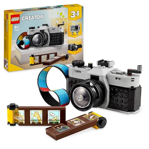 LEGO Creator 3in1 Retro Kamera Spielzeug, Videokamera, TV-Set, Schreibtischdeko für Kinder oder Zubehör für Schlafzimmer, Fotografie-Geschenke für Mädchen und Jungen ab 8 Jahren 31147 - 1