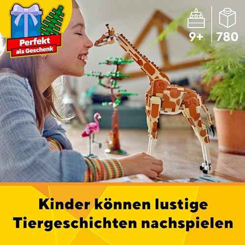LEGO Creator 3in1 Tiersafari, Kreativ-Set mit Tierfiguren, 3 Baumöglichkeiten: Spielzeug-Giraffe, Gazellen und Löwe, Spielzeug-Tiere für Mädchen und Jungen, Natur-Geschenk für Kinder ab 9 Jahren 31150 - 2