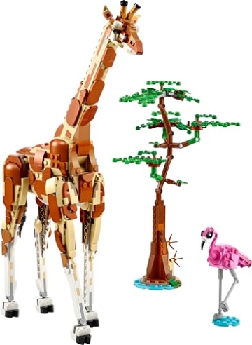 LEGO Creator 3in1 Tiersafari, Kreativ-Set mit Tierfiguren, 3 Baumöglichkeiten: Spielzeug-Giraffe, Gazellen und Löwe, Spielzeug-Tiere für Mädchen und Jungen, Natur-Geschenk für Kinder ab 9 Jahren 31150 - 10