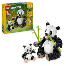 LEGO Creator 3in1 Wilde Tiere: Pandafamilie - Tierfiguren umbaubar in Pinguine oder Schwertwale – Spielzeug zum Bauen - Kreatives Geburtstagsgeschenk für Mädchen und Jungen ab 8 Jahren – 31165 - 1