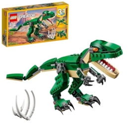 LEGO Creator Dinosaurier, 3in1 Spielzeug-Modell zum Bauen von T-Rex, Triceratops und Pterodactylus-Figuren, Bausteine-Set für Kinder ab 7 Jahren, Geschenk für Jungen und Mädchen 31058 - 1