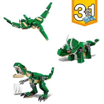 LEGO Creator Dinosaurier, 3in1 Spielzeug-Modell zum Bauen von T-Rex, Triceratops und Pterodactylus-Figuren, Bausteine-Set für Kinder ab 7 Jahren, Geschenk für Jungen und Mädchen 31058 - 5