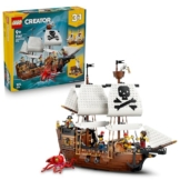 LEGO Creator Legendäres Piratenschiff Spielzeug - Modellbau mit 2 Bauoptionen - Burg oder 2 Zwillingsboote - Kinderzimmer Deko - Geburtstagsgeschenk für Jungen & Mädchen ab 9 Jahren - 31387 - 1