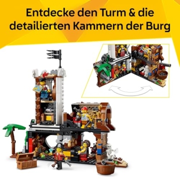 LEGO Creator Legendäres Piratenschiff Spielzeug - Modellbau mit 2 Bauoptionen - Burg oder 2 Zwillingsboote - Kinderzimmer Deko - Geburtstagsgeschenk für Jungen & Mädchen ab 9 Jahren - 31387 - 6