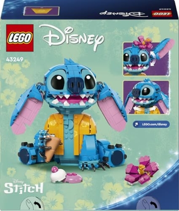 LEGO | Disney Stitch Spielzeug - Figur zum Spielen und Sammeln mit Einer Eistüte und Einer dekorativen Blume - Geschenk für Mädchen, Jungen und Lilo & Stitch Filmfans ab 9 Jahren - 43249 - 12