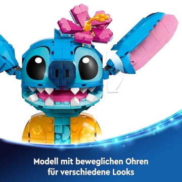 LEGO | Disney Stitch Spielzeug - Figur zum Spielen und Sammeln mit Einer Eistüte und Einer dekorativen Blume - Geschenk für Mädchen, Jungen und Lilo & Stitch Filmfans ab 9 Jahren - 43249 - 3