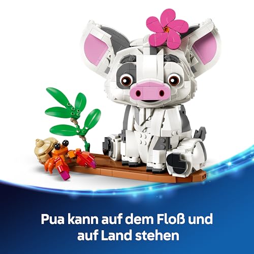 LEGO | Disney Vaiana Pua - Spielzeug Schwein mit Blume, Krabbe und Floßständer als Zimmerdeko - Geburtstagsgeschenk für Mädchen ab 9 Jahren und Filmfans - 43292 - 3