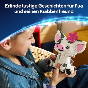 LEGO | Disney Vaiana Pua - Spielzeug Schwein mit Blume, Krabbe und Floßständer als Zimmerdeko - Geburtstagsgeschenk für Mädchen ab 9 Jahren und Filmfans - 43292 - 4