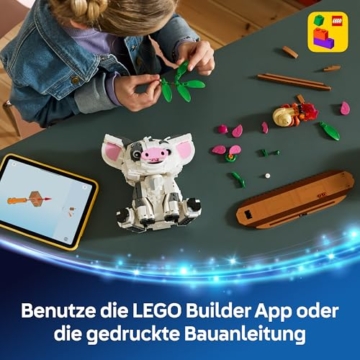 LEGO | Disney Vaiana Pua - Spielzeug Schwein mit Blume, Krabbe und Floßständer als Zimmerdeko - Geburtstagsgeschenk für Mädchen ab 9 Jahren und Filmfans - 43292 - 6
