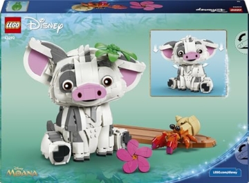 LEGO | Disney Vaiana Pua - Spielzeug Schwein mit Blume, Krabbe und Floßständer als Zimmerdeko - Geburtstagsgeschenk für Mädchen ab 9 Jahren und Filmfans - 43292 - 10