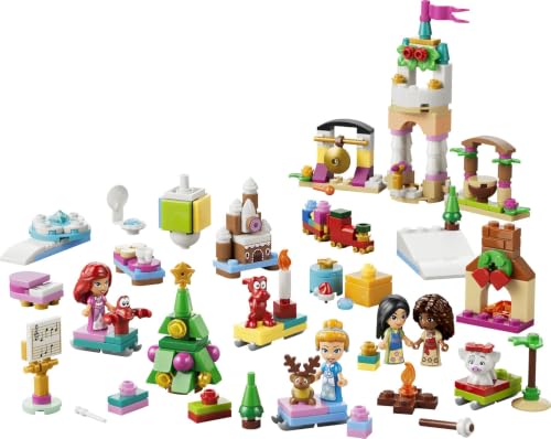 LEGO │ Disney Princess Adventskalender 2026 - Vorweihnachts Spielzeug für Mädchen ab 5 Jahren - 24 Überraschungen mit 4 Mini Puppen & 4 Tierfiguren und Spielbrett 43298 - 2