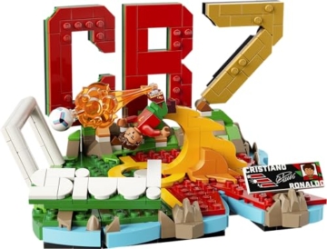 LEGO Editions Cristiano Ronaldo - Fußball-Highlights Spielzeug - 3D Modellbau mit Minifigur zum Sammeln - Kinderzimmer Deko - Geschenk für Jungen, Mädchen ab 10 Jahren und erwachsene Sportfans - 43012 - 2