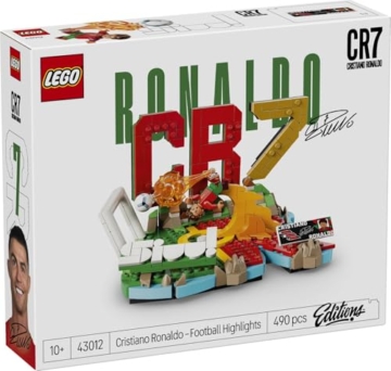 LEGO Editions Cristiano Ronaldo - Fußball-Highlights Spielzeug - 3D Modellbau mit Minifigur zum Sammeln - Kinderzimmer Deko - Geschenk für Jungen, Mädchen ab 10 Jahren und erwachsene Sportfans - 43012 - 10