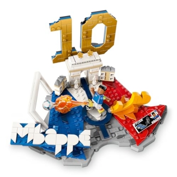LEGO Editions Kylian Mbappé – Fußball-Highlights Spielzeug - 3D Modellbau mit Minifigur zum Sammeln - Kinderzimmer Deko - Geschenk für Jungen, Mädchen ab 10 Jahren und Erwachsene Sportfans - 43013 - 3