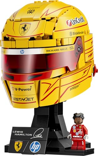 LEGO Editions Scuderia Ferrari HP Lewis Hamilton Helm - F1 Merchandise - Ausstellungsmodell Bausatz mit sammelbarer Minifigur - Geschenk für Jungen ab 14 Jahren und Erwachsene Motorsportfans - 43022 - 4