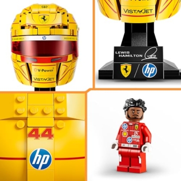 LEGO Editions Scuderia Ferrari HP Lewis Hamilton Helm - F1 Merchandise - Ausstellungsmodell Bausatz mit sammelbarer Minifigur - Geschenk für Jungen ab 14 Jahren und Erwachsene Motorsportfans - 43022 - 5