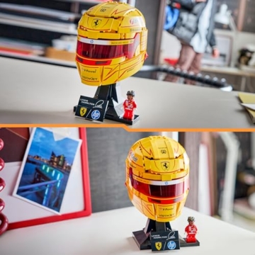 LEGO Editions Scuderia Ferrari HP Lewis Hamilton Helm - F1 Merchandise - Ausstellungsmodell Bausatz mit sammelbarer Minifigur - Geschenk für Jungen ab 14 Jahren und Erwachsene Motorsportfans - 43022 - 6