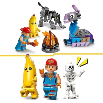 LEGO Fortnite Das Lager von Schali und der Zündkerzenkünstlerin Gaming Spielzeug - Vorratslama und Wolf - 3 Minifiguren & Lagerfeuer - Gamer Geschenk für Jungen, Mädchen und Fans ab 7 Jahren - 77075 - 5