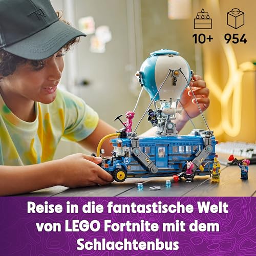 LEGO Fortnite Schlachtenbus, Spielzeug zum Videospiel mit Minifiguren, Geschenk für Gaming Fans ab 10 Jahren, Fahrzeug Bauset für Kinder, Kreatives Geschenk zum Geburtstag - 77073 - 2