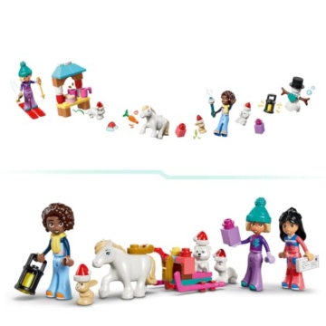 LEGO Friends Adventskalender 2026 - Spielzeug für Mädchen ab 6 Jahren - 24 Überraschungen mit 3 Mini Puppen, 6 Tieren & Zubehör - Geschenk für Kinder - 42698 - 4
