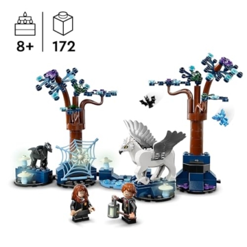 LEGO Harry Potter Der verbotene Wald: Magische Wesen Spielzeug mit Hermine und Ron-Figuren, Plus Fantasy-Tiere wie Seidenschnabel und Thestral, Geschenk für Kinder, Mädchen, Jungen ab 8 Jahren 76432 - 2