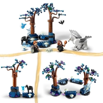LEGO Harry Potter Der verbotene Wald: Magische Wesen Spielzeug mit Hermine und Ron-Figuren, Plus Fantasy-Tiere wie Seidenschnabel und Thestral, Geschenk für Kinder, Mädchen, Jungen ab 8 Jahren 76432 - 3