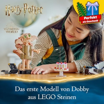 LEGO Harry Potter Dobby der Hauself Set, bewegliche ikonische Figur, Spielzeug, Schlafzimmer Accessoire & Deko, Charakter-Sammlung, Geschenk für Mädchen, Jungen, Teens und alle Fans ab 8 Jahren 76421 - 2