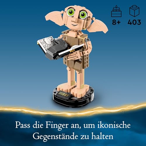 LEGO Harry Potter Dobby der Hauself Set, bewegliche ikonische Figur, Spielzeug, Schlafzimmer Accessoire & Deko, Charakter-Sammlung, Geschenk für Mädchen, Jungen, Teens und alle Fans ab 8 Jahren 76421 - 3