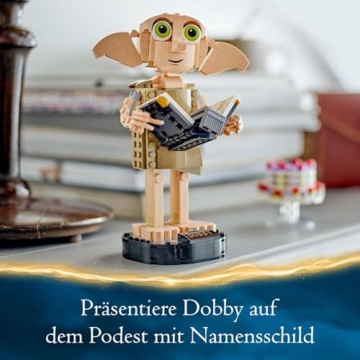 LEGO Harry Potter Dobby der Hauself Set, bewegliche ikonische Figur, Spielzeug, Schlafzimmer Accessoire & Deko, Charakter-Sammlung, Geschenk für Mädchen, Jungen, Teens und alle Fans ab 8 Jahren 76421 - 6