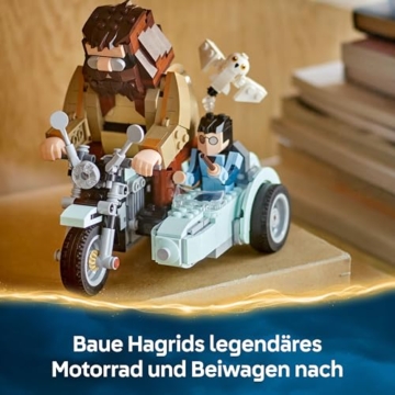 LEGO Harry Potter Hagrids und Harrys Motorradtour – Spielzeug mit Motorrad, Beiwagen & Eule Hedwig – Mit Minifiguren zum Sammeln – Kreatives Geschenk für Mädchen und Jungen ab 9 Jahren – 76443 - 3