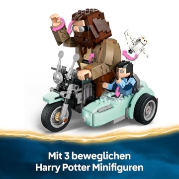 LEGO Harry Potter Hagrids und Harrys Motorradtour – Spielzeug mit Motorrad, Beiwagen & Eule Hedwig – Mit Minifiguren zum Sammeln – Kreatives Geschenk für Mädchen und Jungen ab 9 Jahren – 76443 - 4