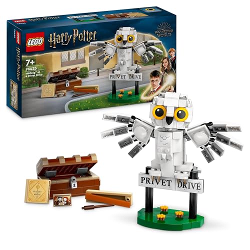 LEGO Harry Potter Hedwig im Ligusterweg 4 Set mit Spielzeug-Eule für Kinder, baubare Tier-Figur mit Hogwarts-Koffer, kleines Geschenk für Jungs, Mädchen und alle Fans ab 7 Jahren 76425 - 1